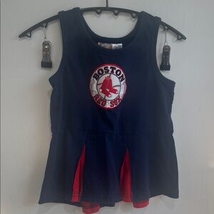 Kids Navy and Red Boston Red Sox Dress 3T